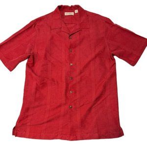 CARIBBEAN RED BUTTON DOWN SHIRT SIZE MEDIUM | A1‎